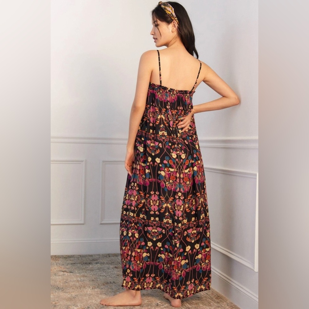 ANTHROPOLOGIE Quilted Floral Maxi Dress - Picture 2 of 10